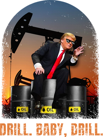 Drill Baby Drill Trump Rig Oil 11oz C Handle Ceramic Mug