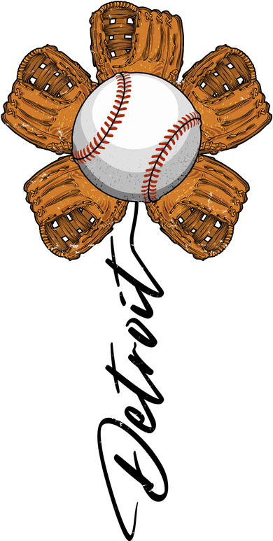 Detroit Baseball Flower Sports Fan Toddler Hoodie