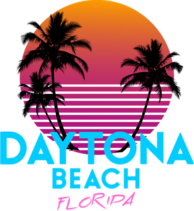 Daytona Beach Florida Retro 80s Gift Doggie Tank