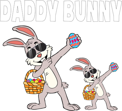 Daddy Bunny Gift Cute Matching Family Dad Easter Gift Doggie Tank