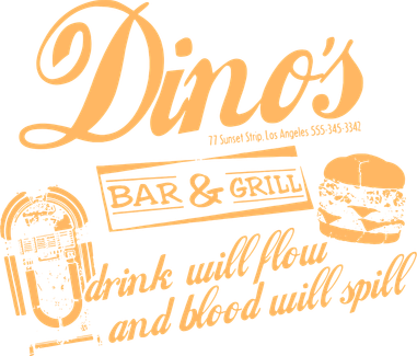 DINO'S BAR & GRILL CLASSIC ROCK Copy Kids T-Shirt