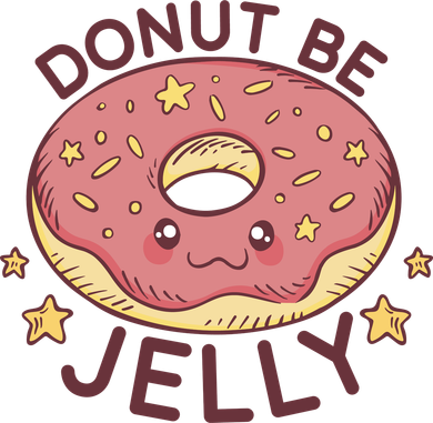 Donut Be Jelly Cute Funny Golf Towel