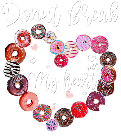 Donut Break My Heart Valentine's Day And For Donuts Great Gift Kids T-Shirt