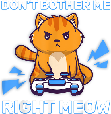 Don't Bother Me Right Meow Gaming Kawaii Gamer Anime Cat Button