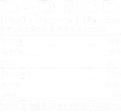 Dad Bod Nutritional Facts Funny Father Baby Bodysuit