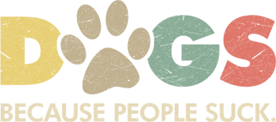 Dogs Because People Suck | Funny Retro Vintage Tote Bag