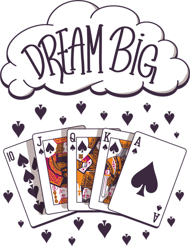 Dream Big Poker Hand Button