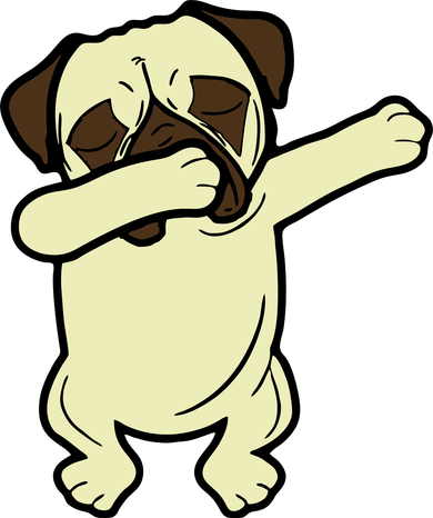 Dabbing Pug Doing the Dab Kids Sweatshirt