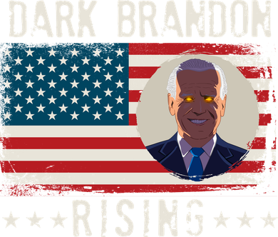 Dark Brandon Rising Anti Joe Biden Distressed USA American Flag Kids Hoodie