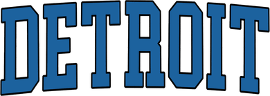 Detroit Blue Retro Vintage Distressed Arched Text Pajama Set