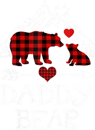 Daddy Bear , Red Buffalo Plaid Daddy Bear Pajama T Kids T-Shirt