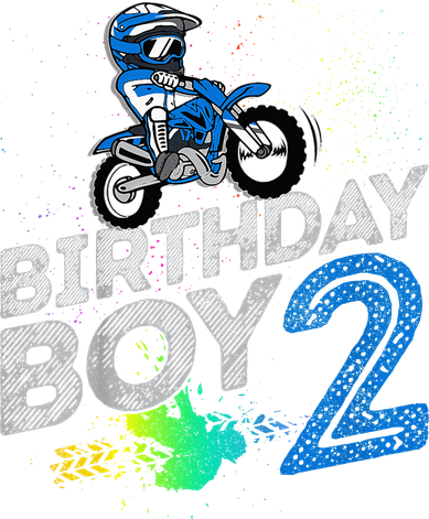 Dirt Bike Rider 2 Years Old Motocross 2nd Birthday Boy Women's Dry Zone Grid Polo