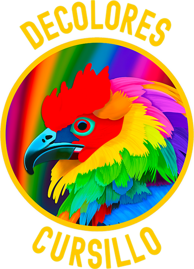 DeColores Cursillo Colorful Rooster With Rainbow Yellow Beanie