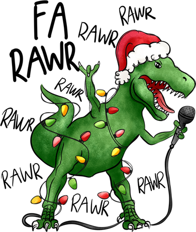 Dinosaur Christmas Fa Ra Rawr Tree Rex Xmas Dino Gift Pajama Set
