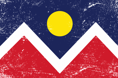 Retro Denver Colorado Flag Baby Bodysuit