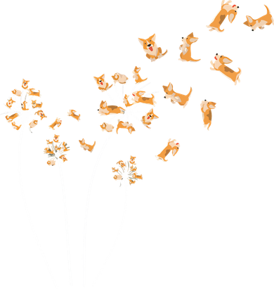 Dandelion Corgi Flower Cute Dog Lovers Doddie Hoodie