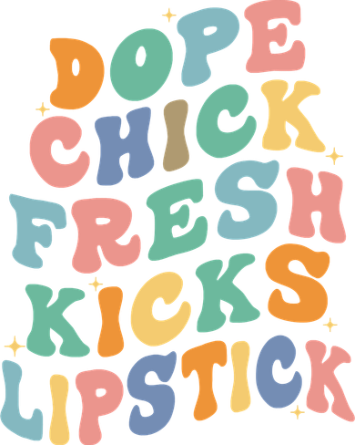 Dope Chick Fresh Kicks Lipstick Funny Women's V-Neck T-Shirt