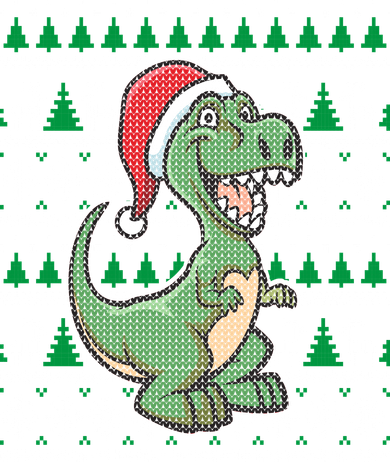 Dinosaur Ugly Christmas Women's T-Shirt