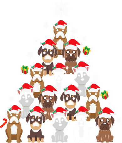 Dog Christmas Tree Funny Christmas Lights Xmas Impact Tech Backpack