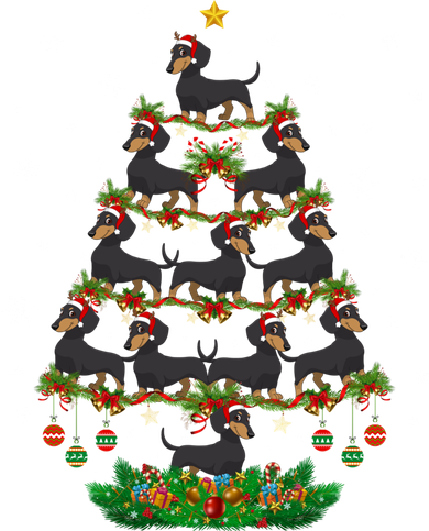 Dachshund Christmas Tree Dachshund Lover Xmas Tree Dachshund Great Gift Backpack