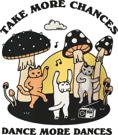 Dancing Cats Take More Chances Dance More Dances Kitty Women's Tank Top