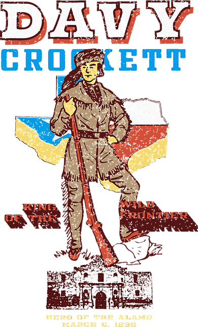 Davy Crockett Texas Alamo Cowboy Vintage Souvenir Kids Sweatshirt