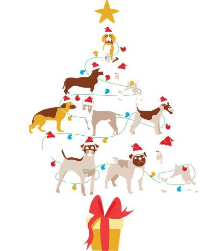 Dog Christmas Tree Lights Dog Lover Funny Xmas Hat