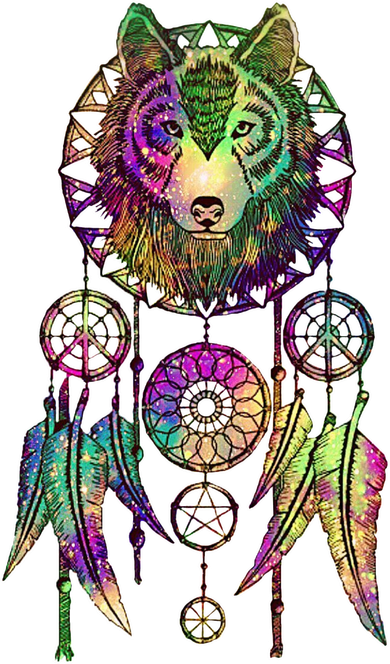 Dream Catcher Wolf Galaxy Tote Bag