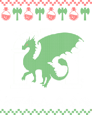 Dragon DnD Ugly Christmas Sweater Beanie