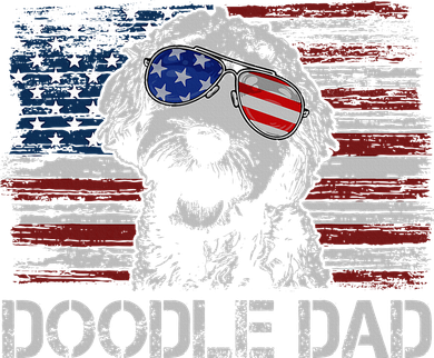 Doodle Dad Goldendoodle Dog American Flag 4th Of July Backpack