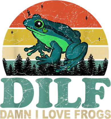 Dilf Damn I Love Frogs Toddler Hoodie