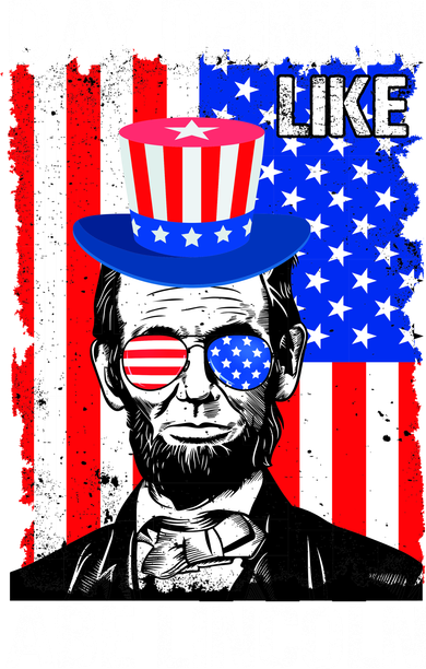 Day Drinkin Like Abe Lincoln USA Flag Merica Funny 4th Of July Kids T-Shirt