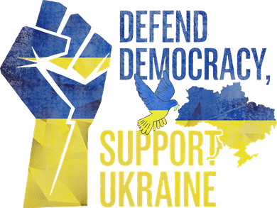 Defend Democracy Support Ukraine Zelensky Ukrainian Flag Doggie Tank