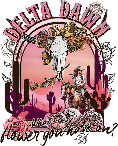 Delta Dawn WhatS That Flower You Have On Western Country Toddler T-Shirt