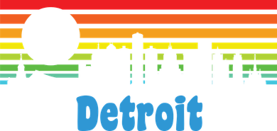 Detroit Retro Skyline Women's T-Shirt