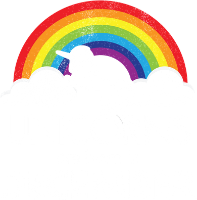 Unicorns Are Born In December Rainbow Retro Golf Towel