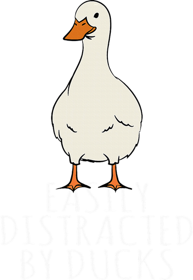 Duck Easily Distracted By Ducks Women's Hoodie