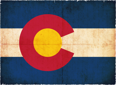 Denver Flag Grunge Colorado Baby Bodysuit