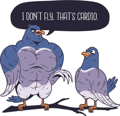 I Don't Fly That's Cardio Pigeon Funny Coaster
