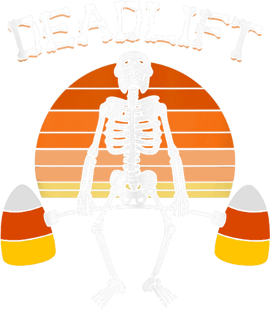 Deadlift Funny Halloween Skeleton Candy Corn Gym Workout Women's Hoodie