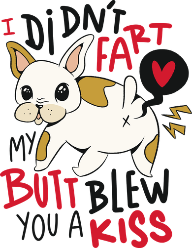 Didn't Fart My Butt Blew You A Kiss Funny Bulldog Santa Hat