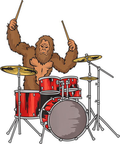 Drummer Funny Sasquatch Bigfoot Drumming Tumbler