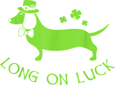 Dachshund Funny St. Patrick's Day Irish Long on Luck Coaster