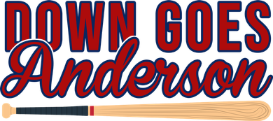 Down Goes Anderson Baseball Bat Tank Top