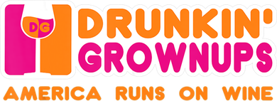 Drunkin' Grownups America Runs On Wine Funny Drinking Quote Doggie Tank