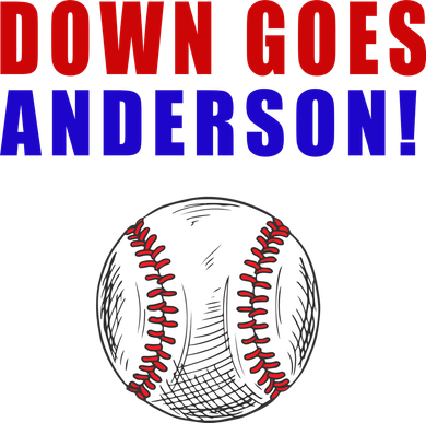 Down Goes Anderson Funny Cleveland Vs Chicago Fight Baseball Women's Tank Top