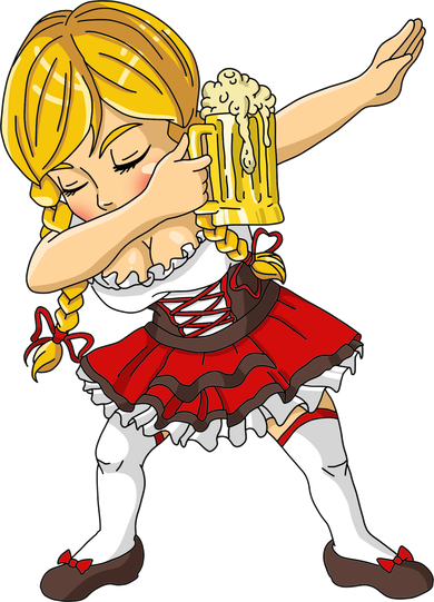 Dabbing German Girl Oktoberfest Baby Bodysuit