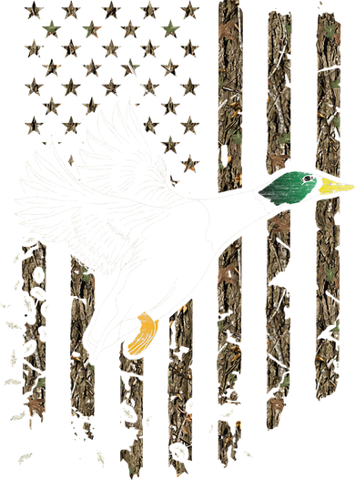 Duck Hunter American Flag Waterfowl Hunting Camouflage Doddie Hoodie