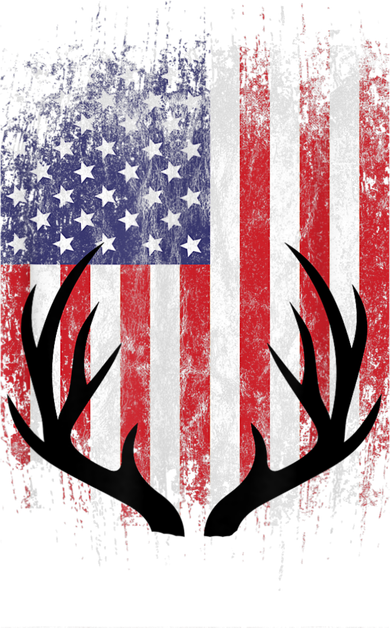 Deer Hunting American Flag Whitetail Buck Antlers Women's Sweatshirt