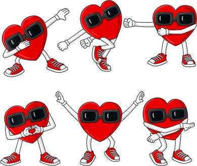 Dancing Hearts Dance Challenge Valentines Day Kids T-Shirt